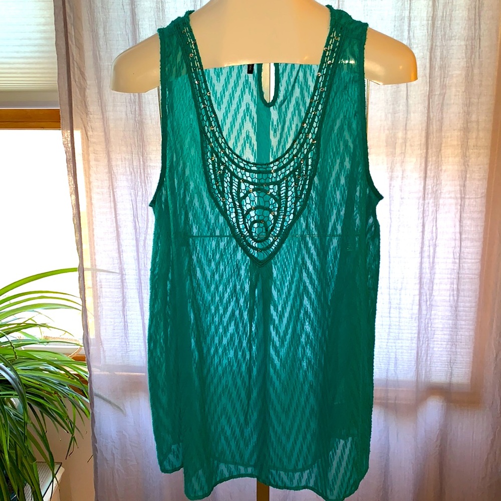 Maurices Decorated Sleeveless Blouse